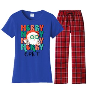 Merry Cpht Christmas Certified Pharmacy Technician Xmas Gift Women's Flannel Pajama Set