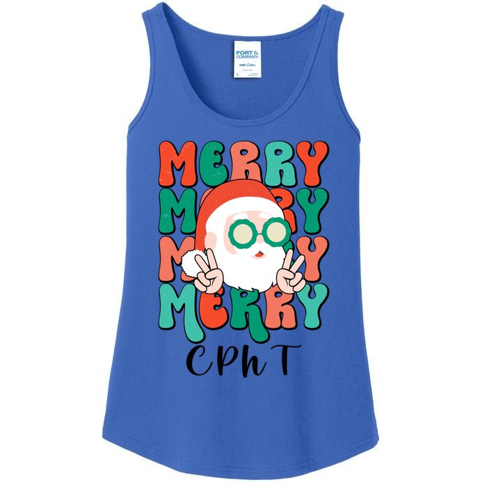 Merry Cpht Christmas Certified Pharmacy Technician Xmas Gift Ladies Essential Tank