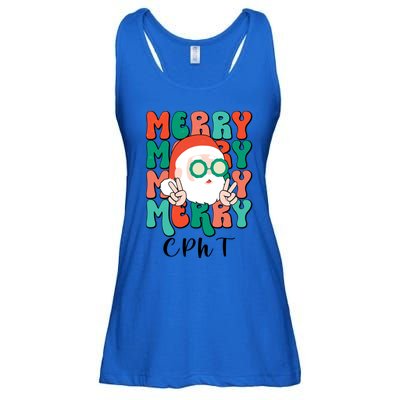 Merry Cpht Christmas Certified Pharmacy Technician Xmas Gift Ladies Essential Flowy Tank