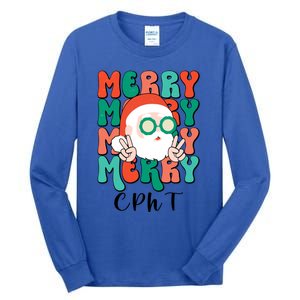 Merry Cpht Christmas Certified Pharmacy Technician Xmas Gift Tall Long Sleeve T-Shirt