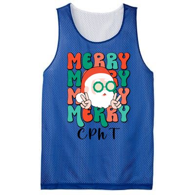 Merry Cpht Christmas Certified Pharmacy Technician Xmas Gift Mesh Reversible Basketball Jersey Tank