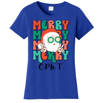 Merry Cpht Christmas Certified Pharmacy Technician Xmas Gift Women's T-Shirt