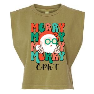 Merry Cpht Christmas Certified Pharmacy Technician Xmas Gift Garment-Dyed Women's Muscle Tee