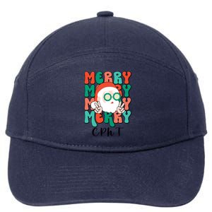 Merry Cpht Christmas Certified Pharmacy Technician Xmas Gift 7-Panel Snapback Hat