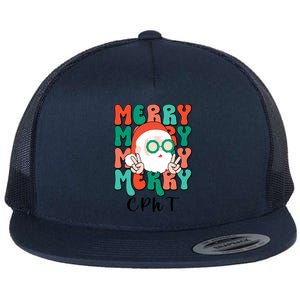 Merry Cpht Christmas Certified Pharmacy Technician Xmas Gift Flat Bill Trucker Hat