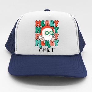 Merry Cpht Christmas Certified Pharmacy Technician Xmas Gift Trucker Hat