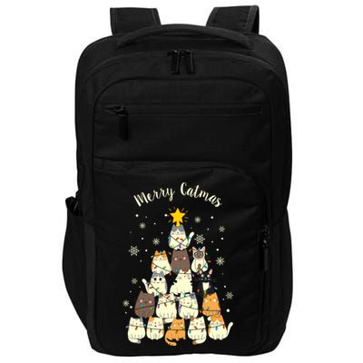 Merry Catmas Cute Cat Lover Christmas Impact Tech Backpack