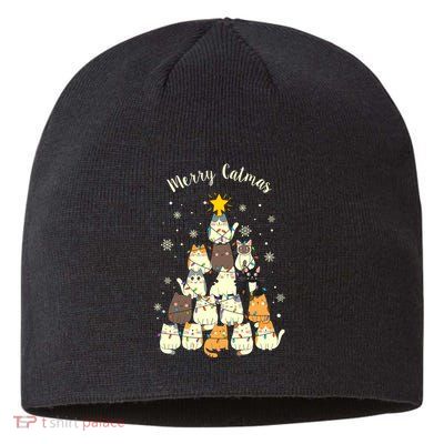 Merry Catmas Cute Cat Lover Christmas Sustainable Beanie