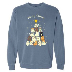 Merry Catmas Cute Cat Lover Christmas Garment-Dyed Sweatshirt