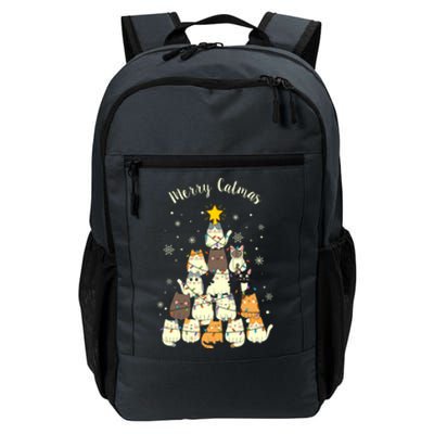 Merry Catmas Cute Cat Lover Christmas Daily Commute Backpack