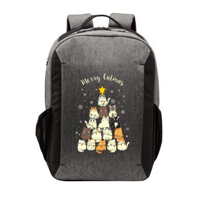 Merry Catmas Cute Cat Lover Christmas Vector Backpack