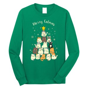 Merry Catmas Cute Cat Lover Christmas Long Sleeve Shirt