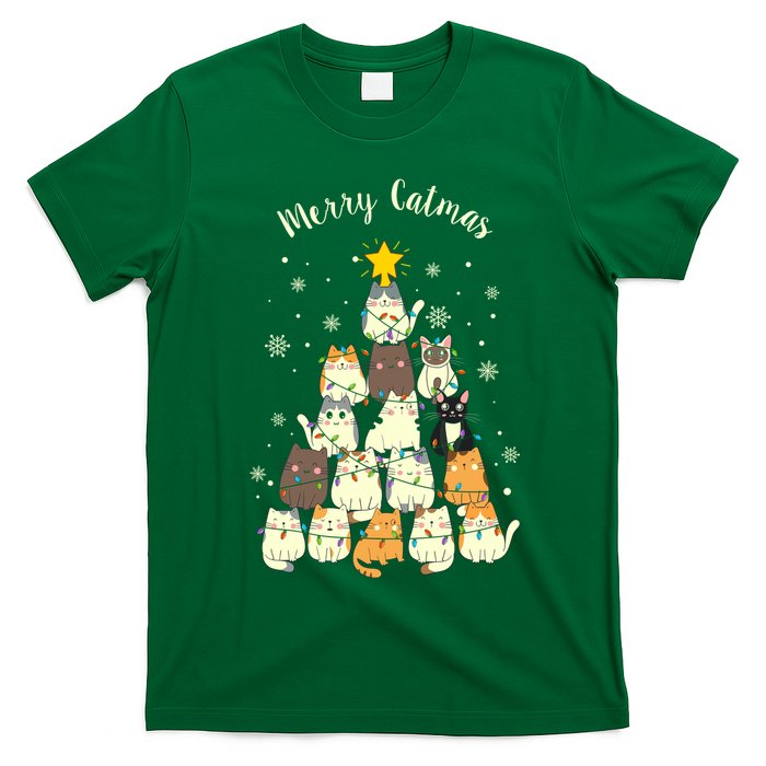 Merry Catmas Cute Cat Lover Christmas T-Shirt