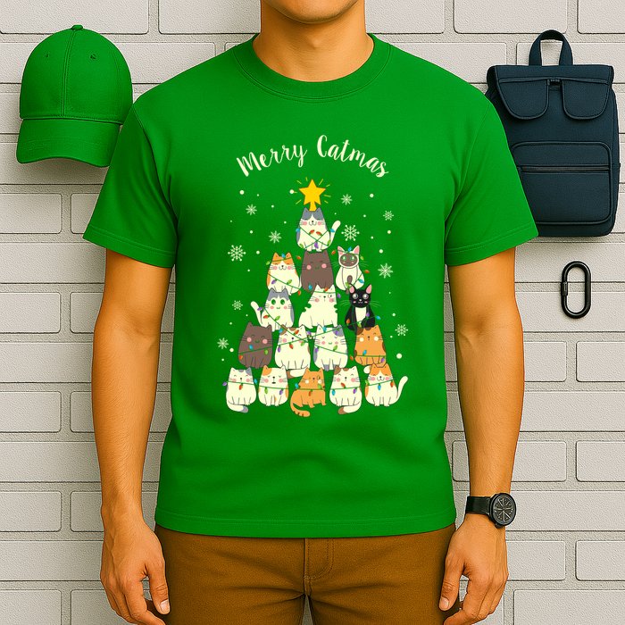 Merry Catmas Cute Cat Lover Christmas T-Shirt