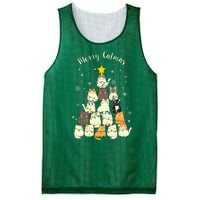 Merry Catmas Cute Cat Lover Christmas Mesh Reversible Basketball Jersey Tank