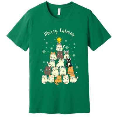 Merry Catmas Cute Cat Lover Christmas Premium T-Shirt