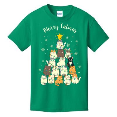 Merry Catmas Cute Cat Lover Christmas Kids T-Shirt