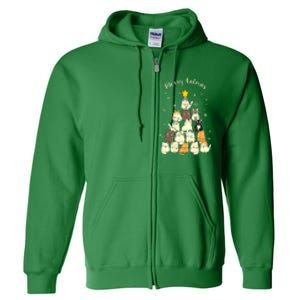 Merry Catmas Cute Cat Lover Christmas Full Zip Hoodie