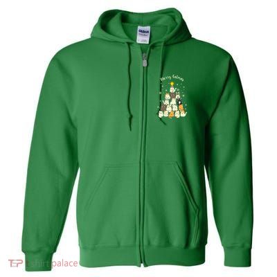 Merry Catmas Cute Cat Lover Christmas Full Zip Hoodie