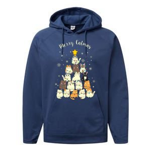 Merry Catmas Cute Cat Lover Christmas Performance Fleece Hoodie