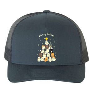 Merry Catmas Cute Cat Lover Christmas Yupoong Adult 5-Panel Trucker Hat