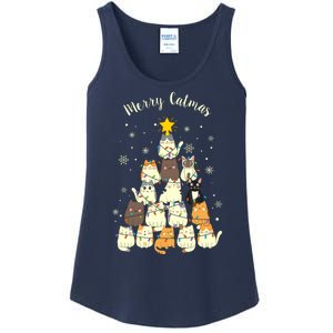 Merry Catmas Cute Cat Lover Christmas Ladies Essential Tank