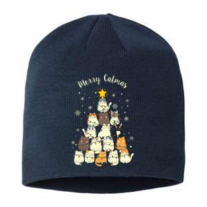 Merry Catmas Cute Cat Lover Christmas Sustainable Beanie