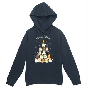 Merry Catmas Cute Cat Lover Christmas Urban Pullover Hoodie