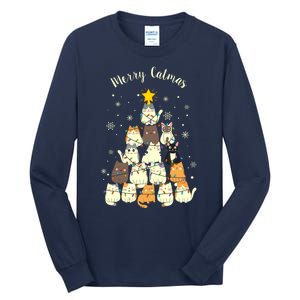 Merry Catmas Cute Cat Lover Christmas Tall Long Sleeve T-Shirt