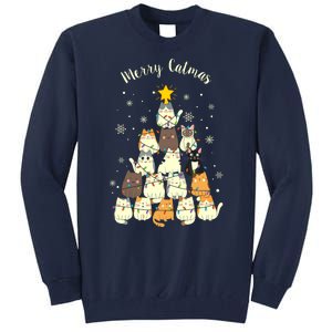 Merry Catmas Cute Cat Lover Christmas Tall Sweatshirt