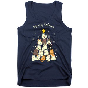 Merry Catmas Cute Cat Lover Christmas Tank Top