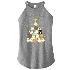 Merry Catmas Cute Cat Lover Christmas Women's Perfect Tri Rocker Tank