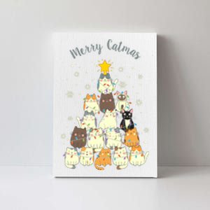 Merry Catmas Cute Cat Lover Christmas Canvas