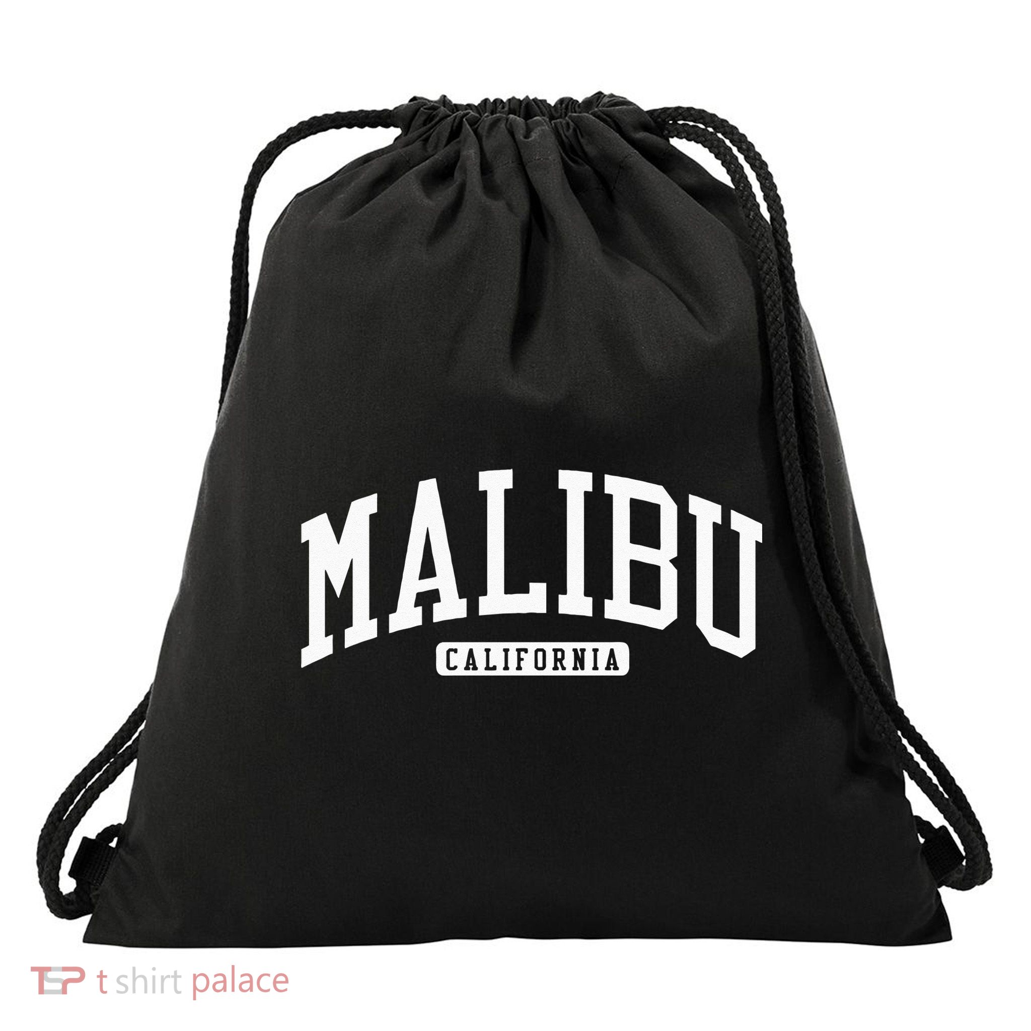 Malibu California CA College Drawstring Bag