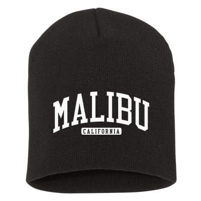 Malibu California CA College Short Acrylic Beanie