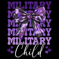 Military Child Coquette Bow Purple Up Camo Backpack