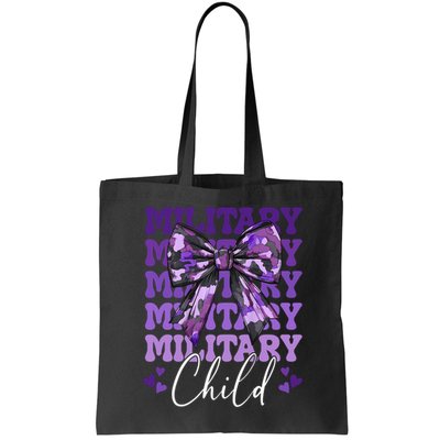 Military Child Coquette Bow Purple Up Camo Bag