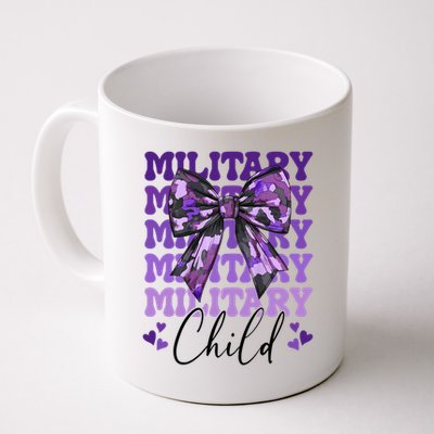 Military Child Coquette Bow Purple Up Camo Mug