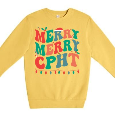 Merry Cpht Christmas Certified Pharmacy Technician Xmas Gift Premium Crewneck Sweatshirt