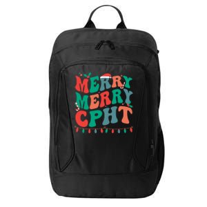 Merry Cpht Christmas Certified Pharmacy Technician Xmas Gift City Backpack