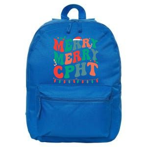 Merry Cpht Christmas Certified Pharmacy Technician Xmas Gift 16 in Basic Backpack