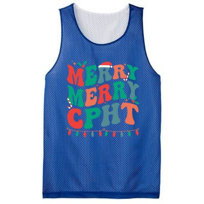 Merry Cpht Christmas Certified Pharmacy Technician Xmas Gift Mesh Reversible Basketball Jersey Tank