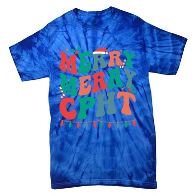 Merry Cpht Christmas Certified Pharmacy Technician Xmas Gift Tie-Dye T-Shirt