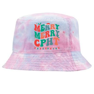 Merry Cpht Christmas Certified Pharmacy Technician Xmas Gift Tie-Dyed Bucket Hat