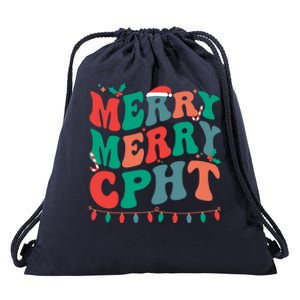 Merry Cpht Christmas Certified Pharmacy Technician Xmas Gift Drawstring Bag