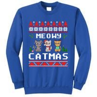 Meowy Catmas Cute Cats Funny Christmas Xmas Ugly Style Gift Sweatshirt