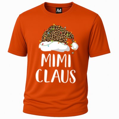 Mimi Claus Christmas Hat Santa Leopard Merry Christmas Great Gift Cooling Performance Crew T-Shirt