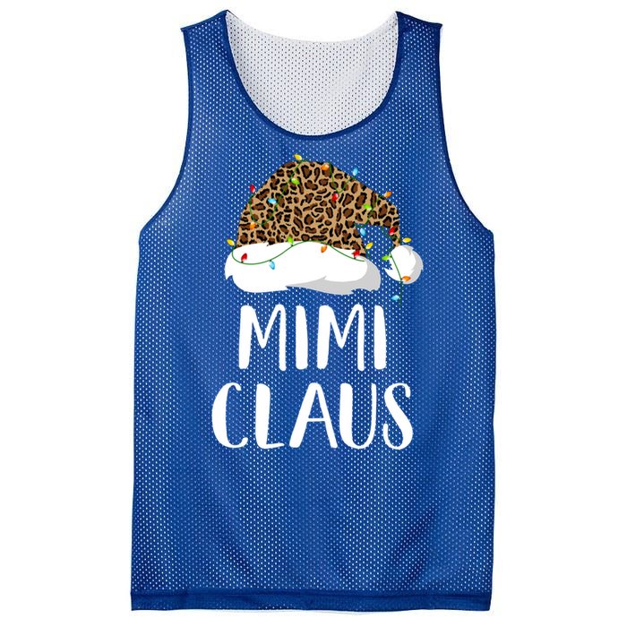 Mimi Claus Christmas Hat Santa Leopard Merry Christmas Great Gift Mesh Reversible Basketball Jersey Tank