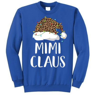 Mimi Claus Christmas Hat Santa Leopard Merry Christmas Great Gift Tall Sweatshirt