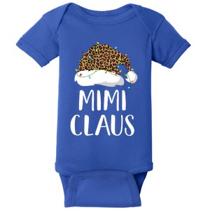 Mimi Claus Christmas Hat Santa Leopard Merry Christmas Great Gift Baby Bodysuit